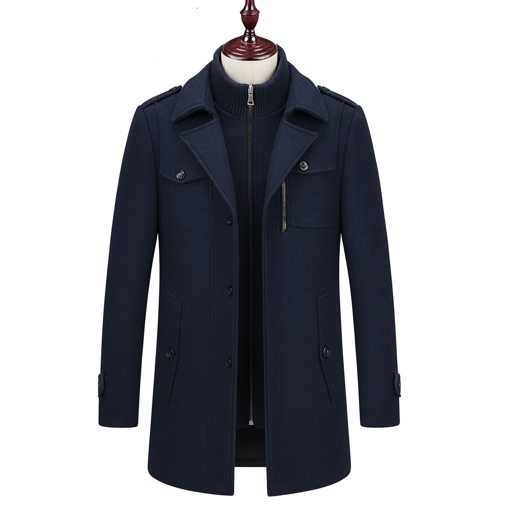 Men's British Premium Thick Double-Layer Wool Coat
