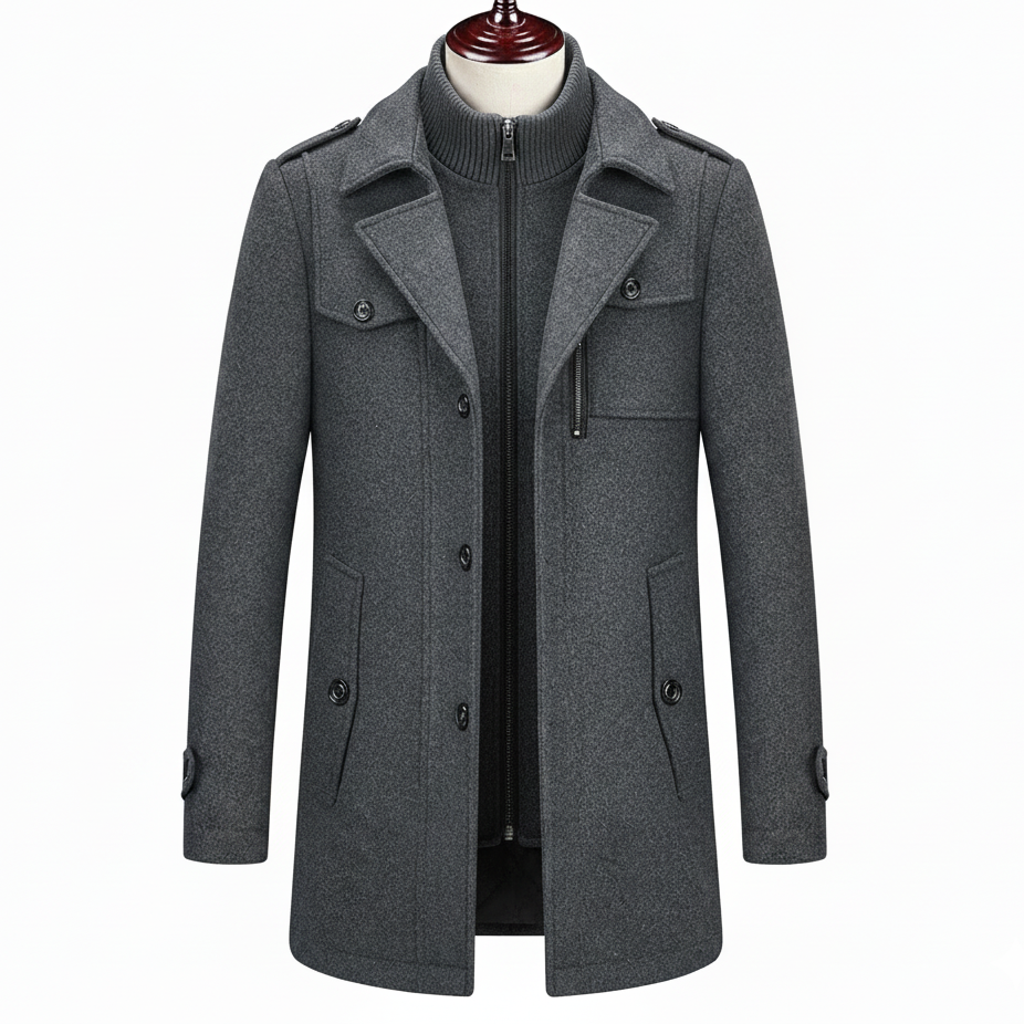 Men's British Premium Thick Double-Layer Wool Coat