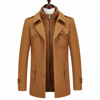 Men's British Premium Thick Double-Layer Wool Coat
